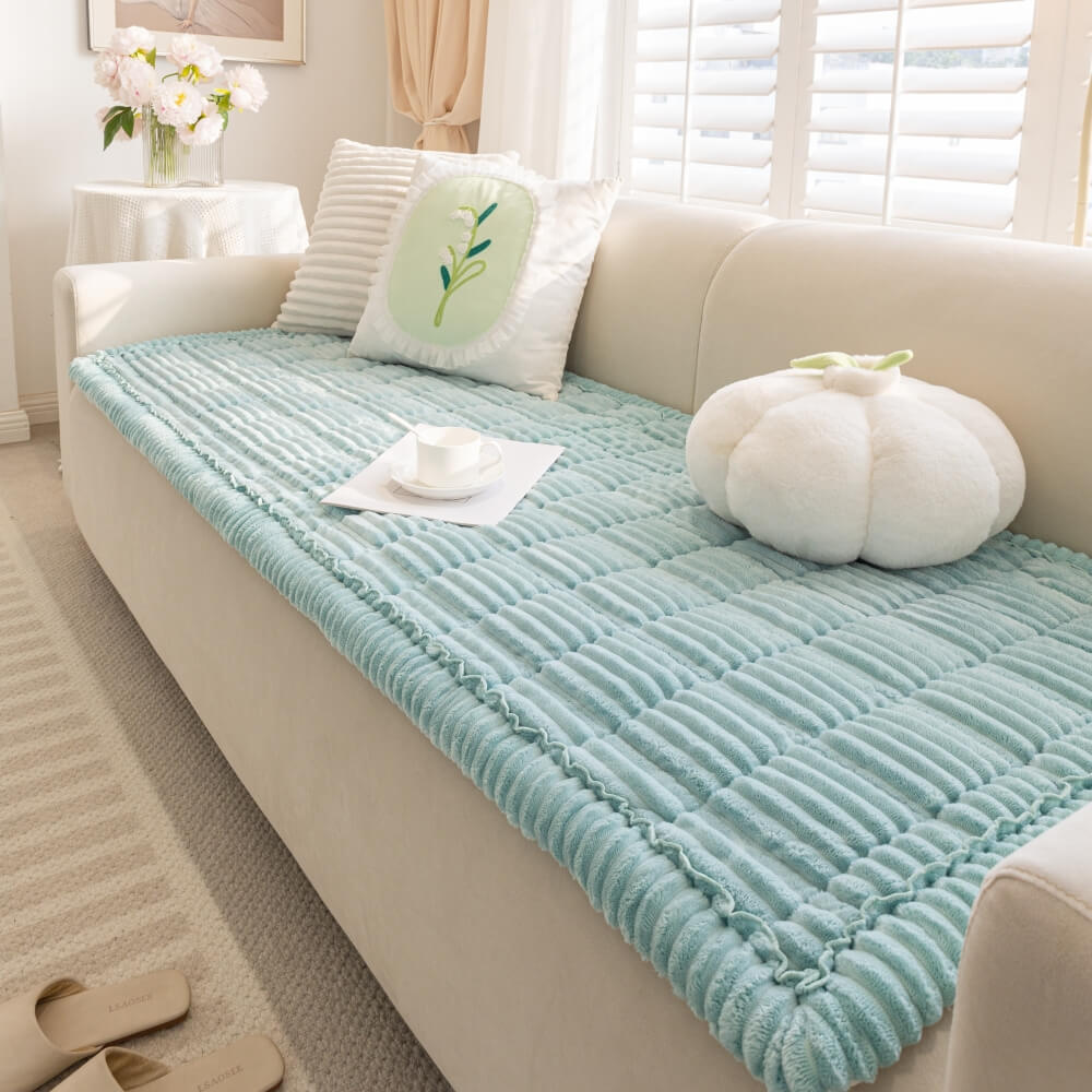 Pet Mat Non-Slip Flannel Couch Cover for Comfortable Pet Relaxation 12