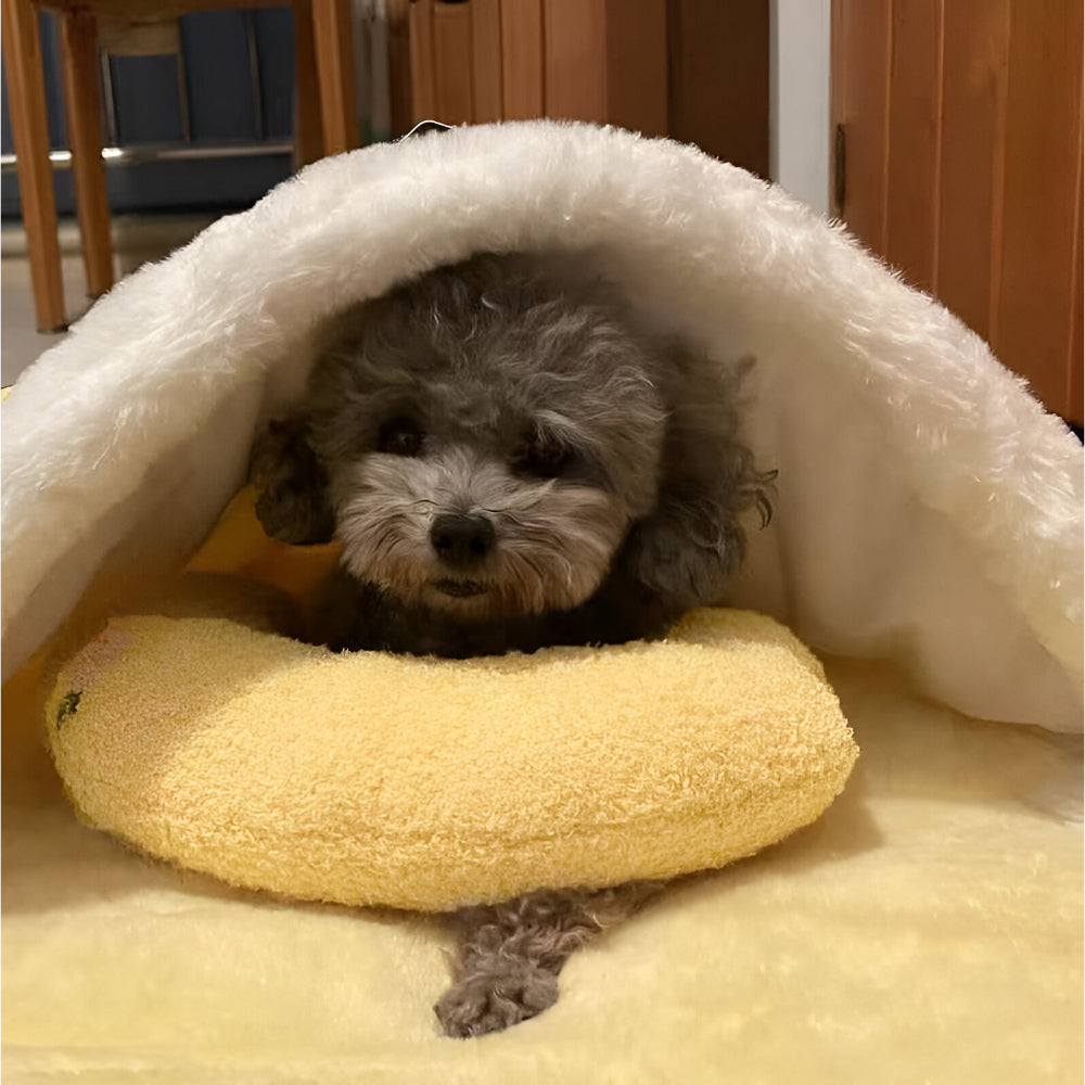 Calming Dog Pillow for Anxiety Relief Soft Plush Pet Neck Cushion