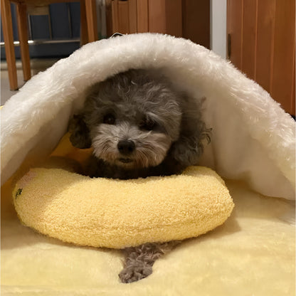 Calming Dog Pillow for Anxiety Relief Soft Plush Pet Neck Cushion