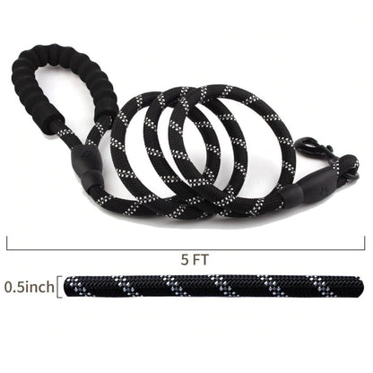 Reflective Dog Leash with Padded Handle for Night Safety and Control 7