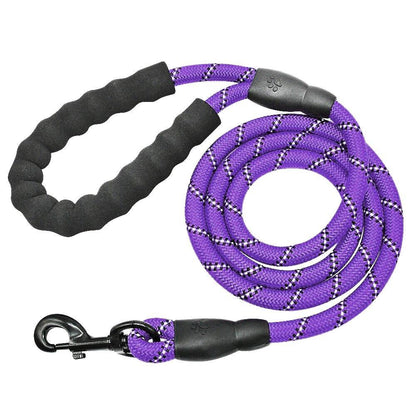 Reflective Dog Leash with Padded Handle for Night Safety and Control 9