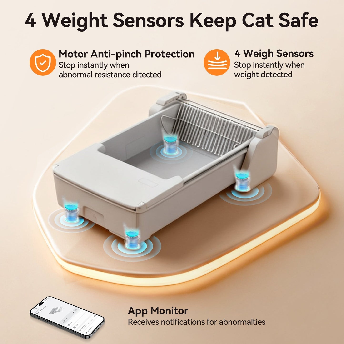 Self-Cleaning Automatic Cat Litter Box with Open Top Design 1