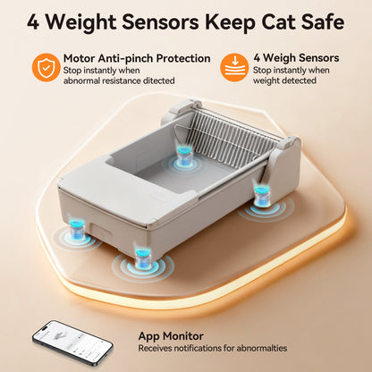 Self-Cleaning Automatic Cat Litter Box with Open Top Design 1