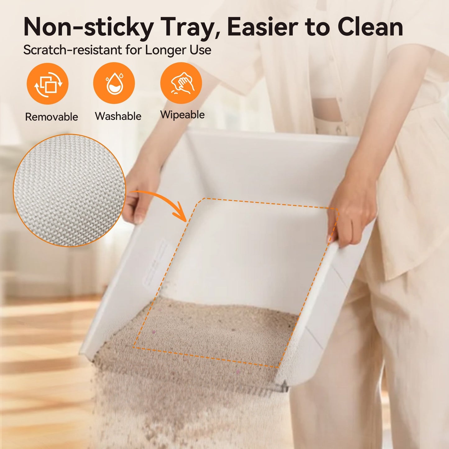 Self-Cleaning Automatic Cat Litter Box with Open Top Design 2