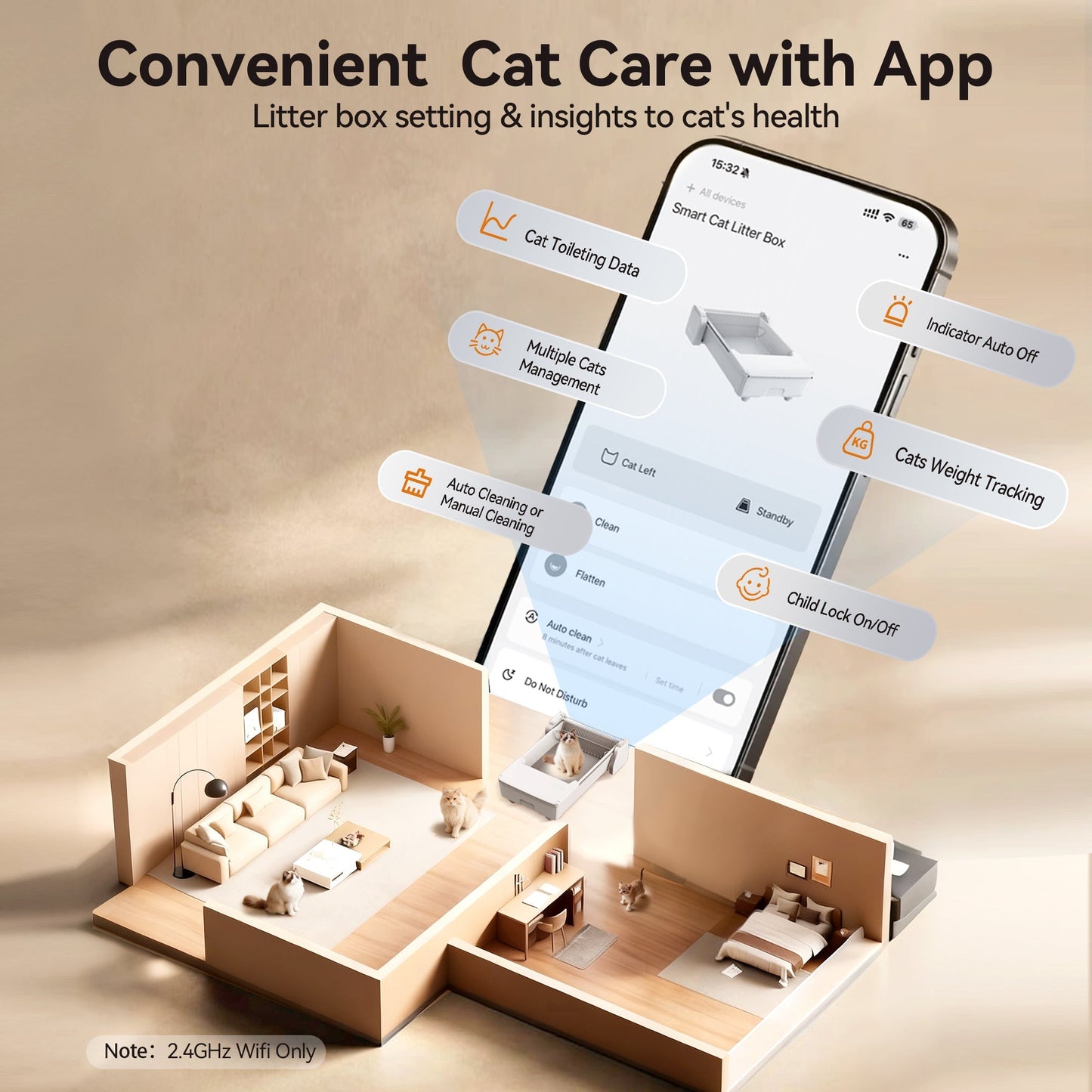 Self-Cleaning Automatic Cat Litter Box with Open Top Design 3