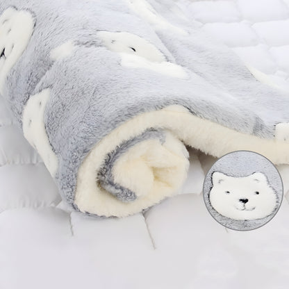 Pet Blanket Soft Plush Fleece Throw for Cozy Sleep and Furniture Care