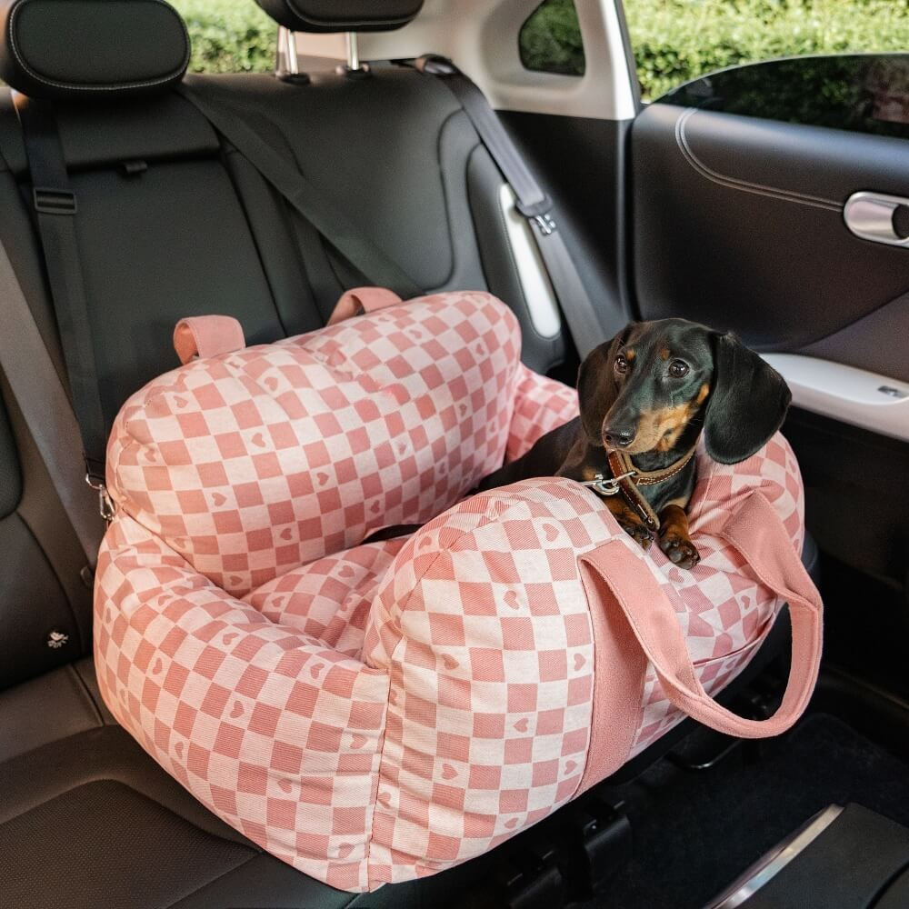 Dog Car Seat Bed Waterproof Travel Cushion for Small Pets