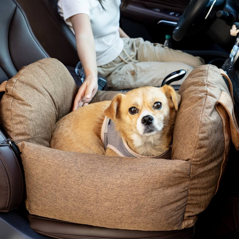 Dog Car Seat Bed Waterproof Travel Cushion for Small Pets