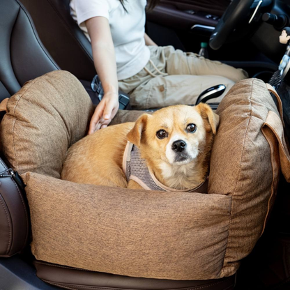 Dog Car Seat Bed Waterproof Travel Cushion for Small Pets