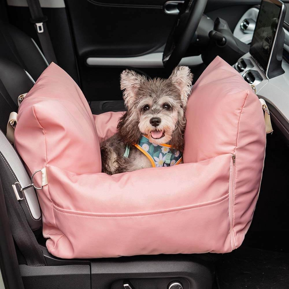 Dog Car Seat Bed Waterproof Travel Cushion for Small Pets