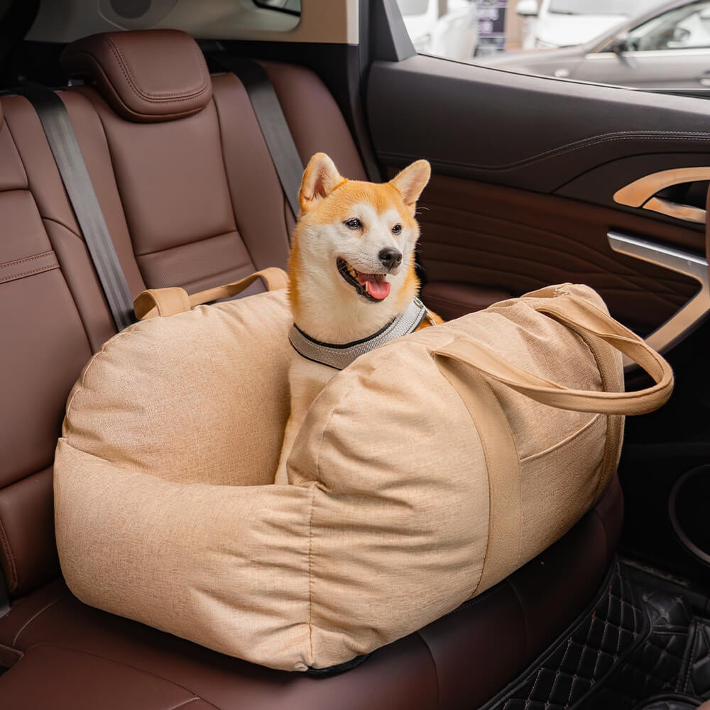 Dog Car Seat Bed Waterproof Travel Cushion for Small Pets