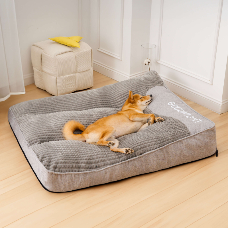 Dog Bed Plush Cushion Memory Foam for Large Dogs