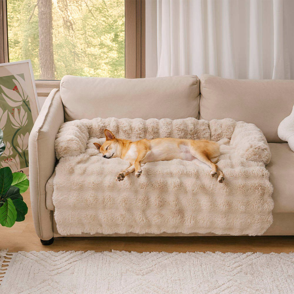 Dog Blanket Sofa Protector Plush Calming Non-Slip Cover