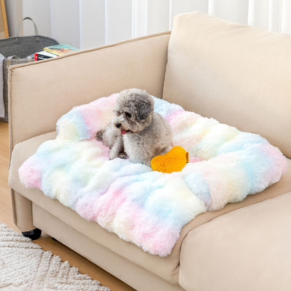 Dog Blanket Sofa Protector Plush Calming Non-Slip Cover