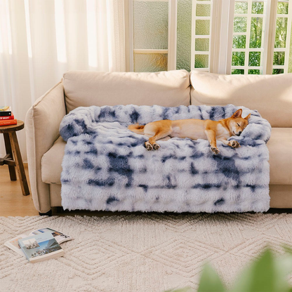 Dog Blanket Sofa Protector Plush Calming Non-Slip Cover