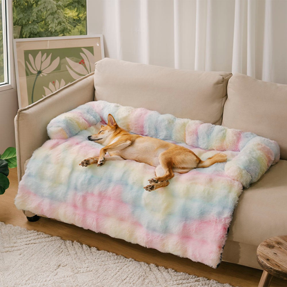 Dog Blanket Sofa Protector Plush Calming Non-Slip Cover