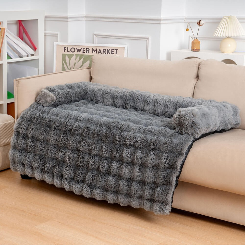 Dog Blanket Sofa Protector Plush Calming Non-Slip Cover