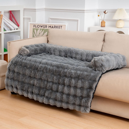 Dog Blanket Sofa Protector Plush Calming Non-Slip Cover
