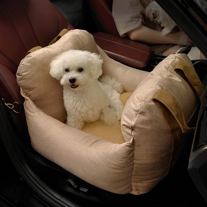 Dog Car Seat Bed Waterproof Travel Cushion for Small Pets