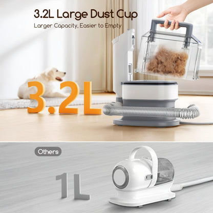 Pet Grooming Vacuum Kit Hair Removal Clipper for Dogs and Cats