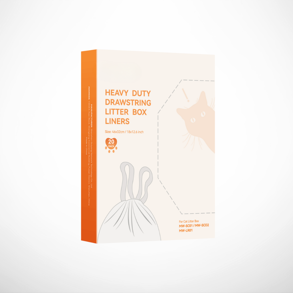 Cat Litter Box Liners Heavy Duty Drawstring Bags for Easy Cleaning