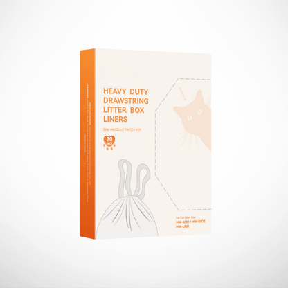 Cat Litter Box Liners Heavy Duty Drawstring Bags for Easy Cleaning