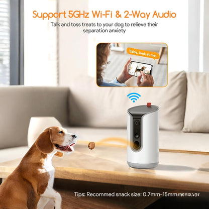 Dog Camera with Treat Dispenser and Smart 2K HD Video Monitoring