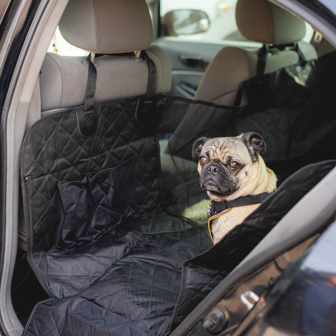 Waterproof Dog Car Seat Cover - Back Seat Cover for Dogs with Pockets 0