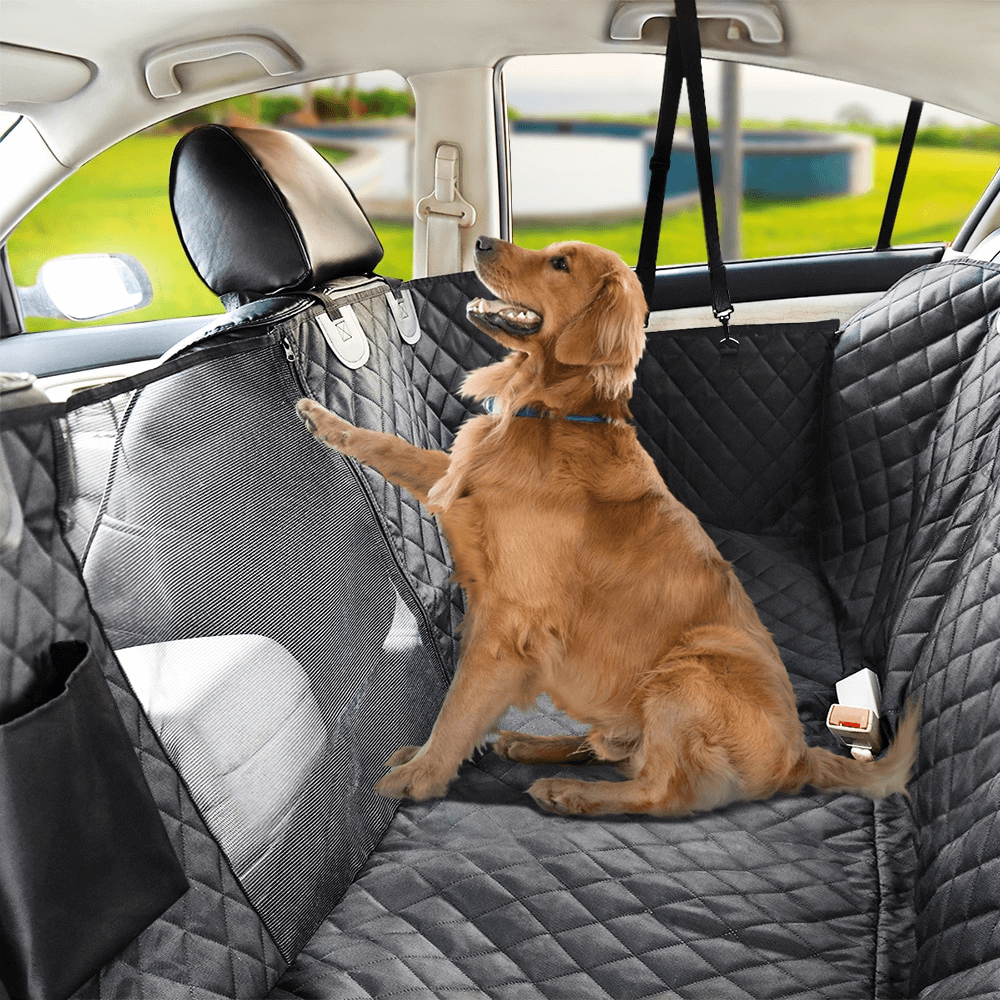 Waterproof Dog Car Seat Cover - Back Seat Cover for Dogs with Pockets 6