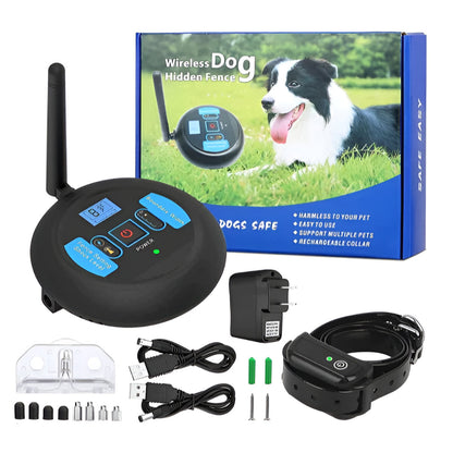 Wireless Dog Fence System with Waterproof Training Collar