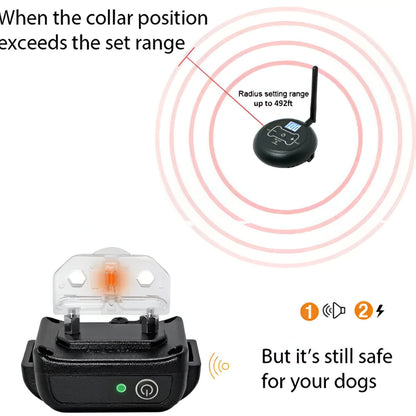 Wireless Dog Fence System with Waterproof Training Collar