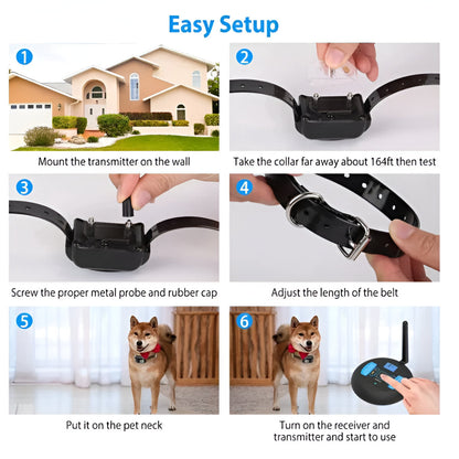 Wireless Dog Fence System with Waterproof Training Collar