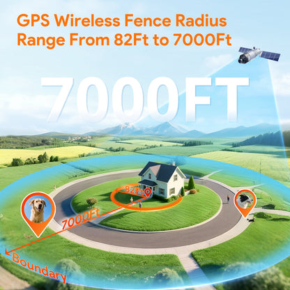 Wireless GPS Dog Fence with Remote Trainer and Custom Boundaries 2