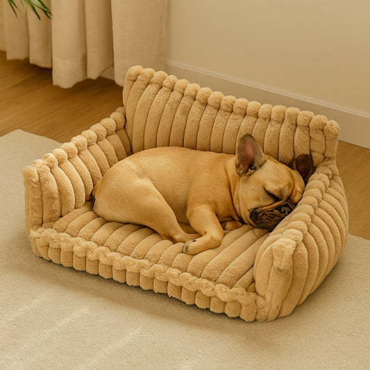 Dog Sofa Bed Plush Cushion for Comfortable Indoor Sleep
