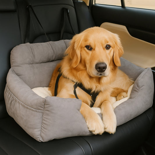 Dog Car Seat Bed Waterproof Travel Cushion for Large Pets