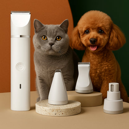 Pet Grooming Supplies Kit with Quiet Trimmer and Nail Care Tools
