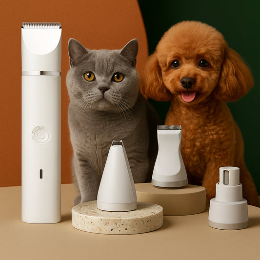 Pet Grooming Supplies Kit with Quiet Trimmer and Nail Care Tools