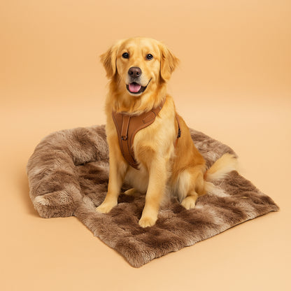 Dog Bed Luxury Faux Fur Soft Plush Raised Edge Design