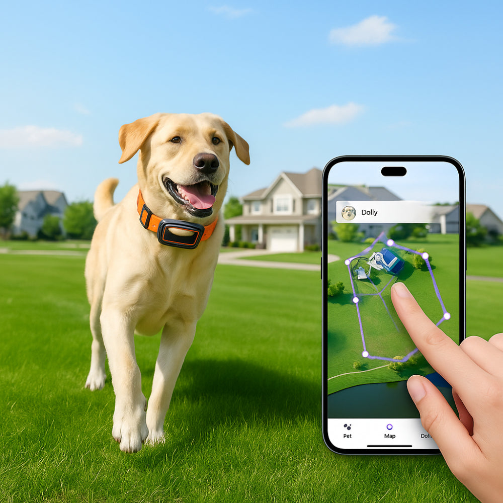 GPS Wireless Dog Fence and Training Collar with Remote Control
