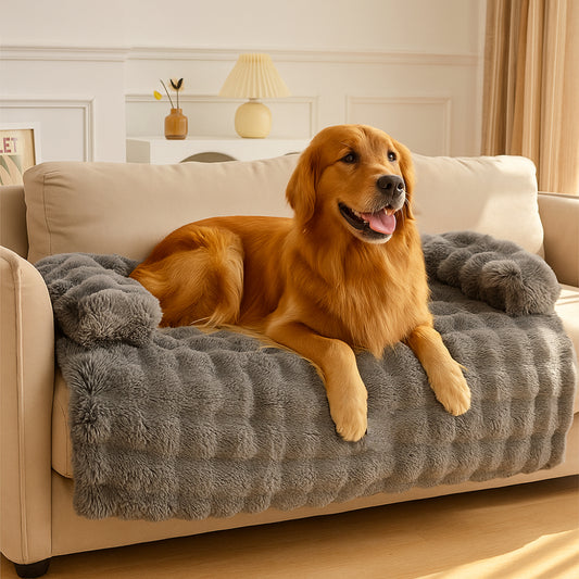 Dog Blanket Sofa Protector Plush Calming Non-Slip Cover