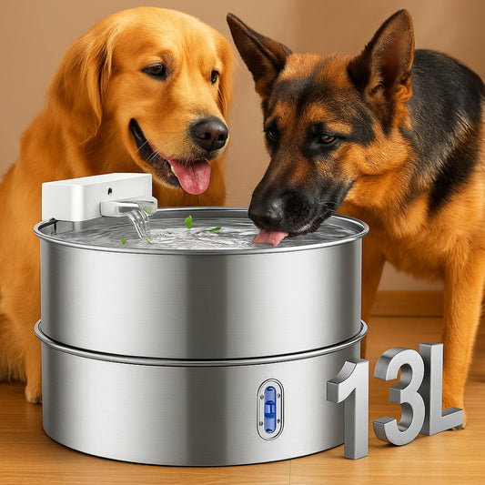 Pet Water Fountain Stainless Steel Large Capacity for Dogs Cats