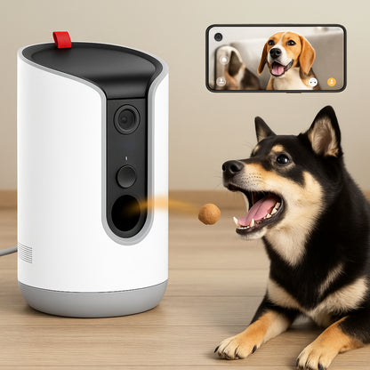 Dog Camera with Treat Dispenser and Smart 2K HD Video Monitoring