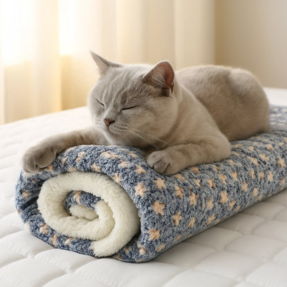 Pet Blanket Soft Plush Fleece Throw for Cozy Sleep and Furniture Care
