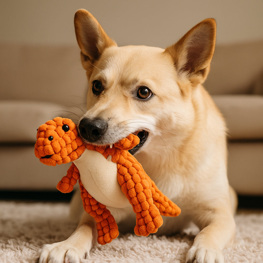 Dog Toy Durable Plush for Aggressive Chewers with Squeaker