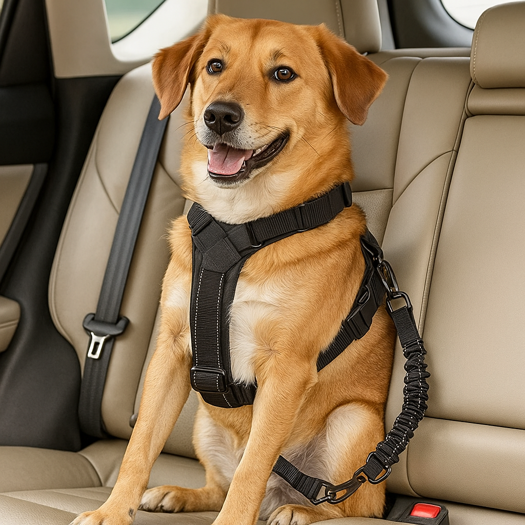 Dog Car Seat Belt Harness Adjustable Nylon Safety Leash for Travel