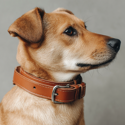 Changeable Leather Dog Collar for Classic Comfort