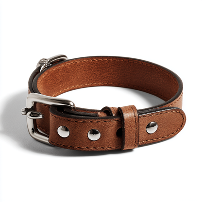 Changeable Leather Dog Collar for Classic Comfort