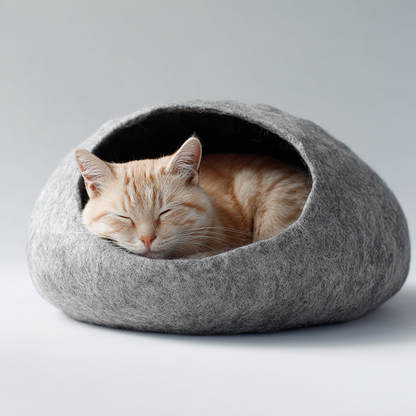 Wool Felt Cat Cave Bed for Cats to Hide